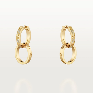 Love Ohrringe 2 Reifen - Diamant