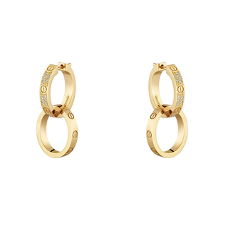 Love Ohrringe 2 Reifen - Diamant