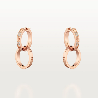 Love Ohrringe 2 Reifen - Diamant