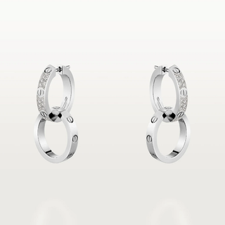 Love Ohrringe 2 Reifen - Diamant