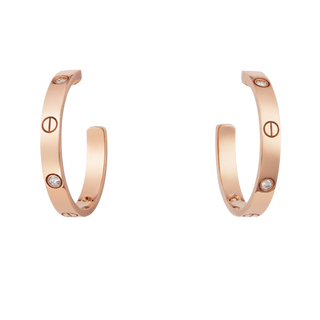 Louise Roségold Ohrringe - 2 Diamanten