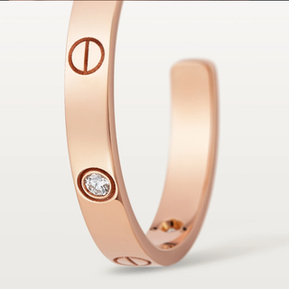 Louise Roségold Ohrringe - 2 Diamanten