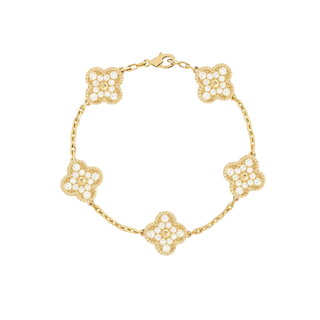 Vierblättriger Deluxe-Zirkonia aus Gold